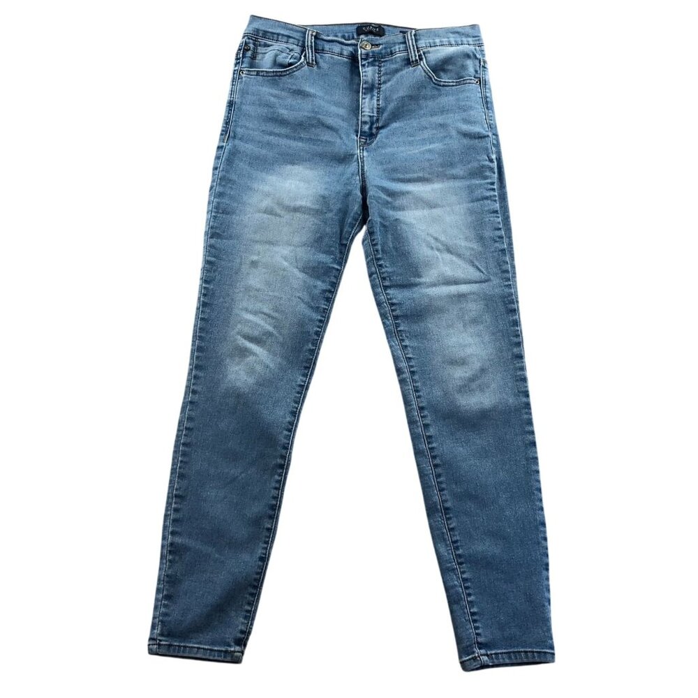 Curve Apparel Womens Jeans Size 12/31 Blue Denim High-Rise Essential Skinny Leg